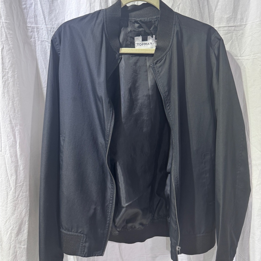 Topman Black Bomber Jacket for Men